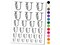 Rose Typewriter Font Capital Letter U Temporary Tattoo Water Resistant Fake Body Art Set Collection